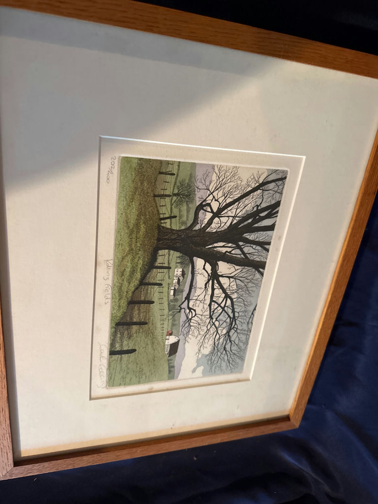 Carol Collette - Framed landscape art print with large tree and fence - image 2 of 3