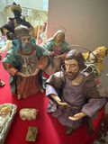 Wooden light up creche’ with straw nesting material - thumbnail 3 of 4