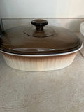 3 Ceramic casserole dishes with glass lids - thumbnail 4 of 5