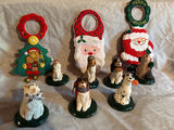Byers Choice - Christmas-themed dog figurines with festive felt decorations - thumbnail 1 of 3