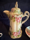 Nippon Floral porcelain teapot with lid and two teacups with saucers - thumbnail 3 of 4