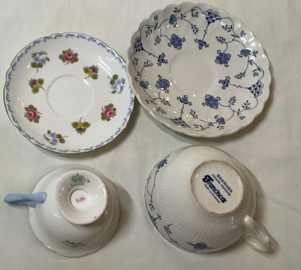 Floral porcelain dinnerware and teaware set - image 5 of 8