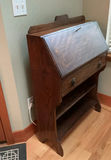 Dark wood secretary desk with drop-front writing surface - thumbnail 2 of 8