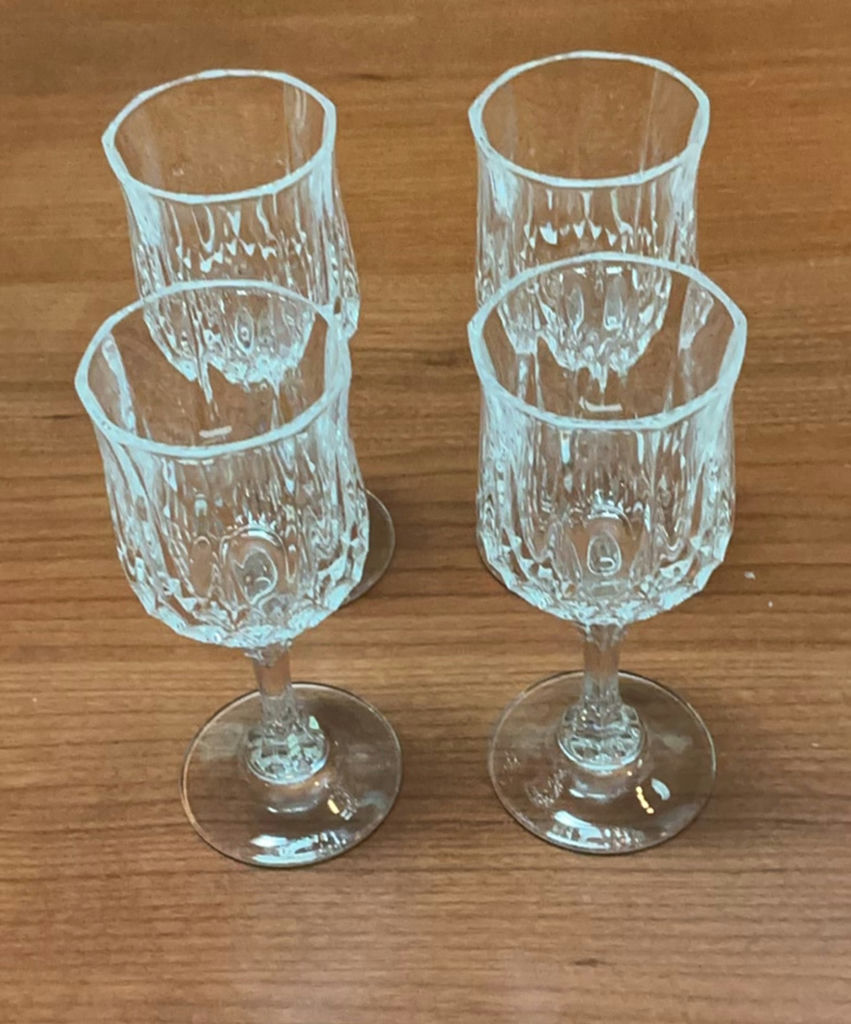Crystal glassware: champagne flutes and a cut-glass bowl - image 4 of 5