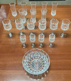 Crystal glassware: champagne flutes and a cut-glass bowl - thumbnail 1 of 5
