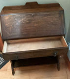 Dark wood secretary desk with drop-front writing surface - thumbnail 5 of 8