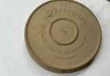 Antique hand-crank coffee grinder and beige ceramic cloche with base - thumbnail 3 of 7