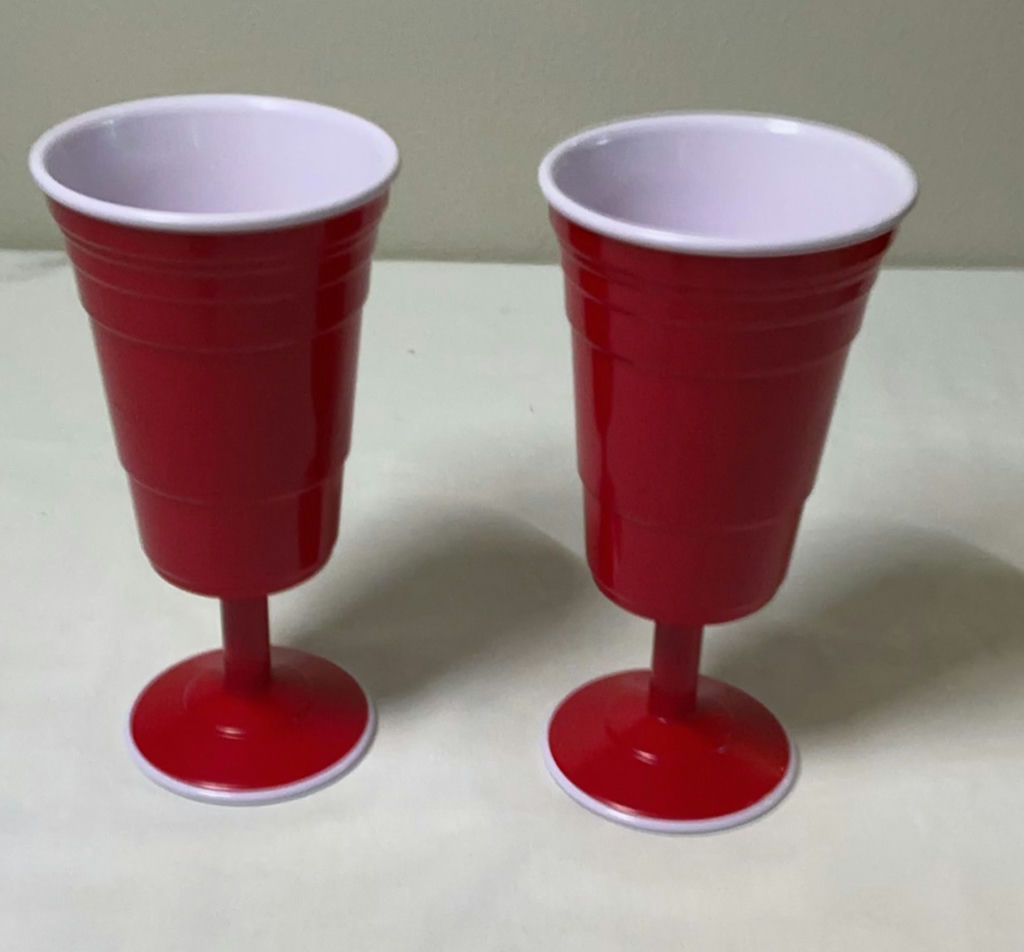 Laurie Gates floral Melamine dinnerware set with bowls, colorful plates, yellow scalloped plates, and red pedestal cups - image 6 of 6
