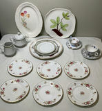 Floral porcelain dinnerware and teaware set - thumbnail 1 of 8