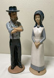 Pair of ceramic figurines, an Amish Couple - thumbnail 1 of 3