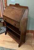 Dark wood secretary desk with drop-front writing surface - thumbnail 3 of 8