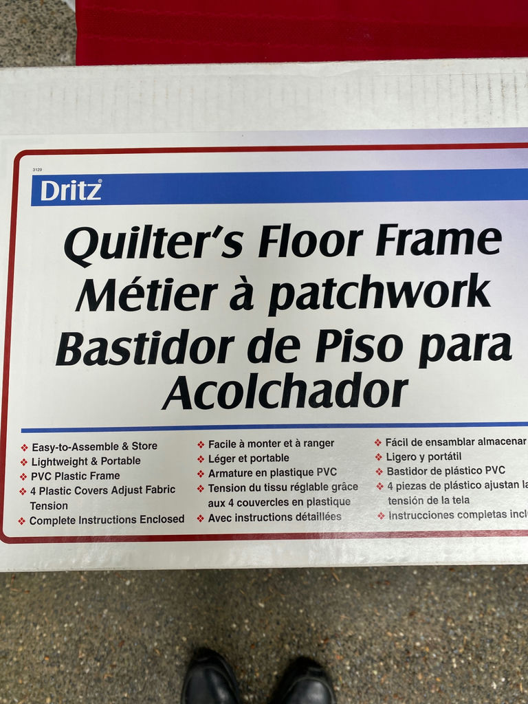 Quilter's Floor Frame with Batting and Fabric - image 2 of 5