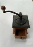 Antique hand-crank coffee grinder and beige ceramic cloche with base - thumbnail 4 of 7