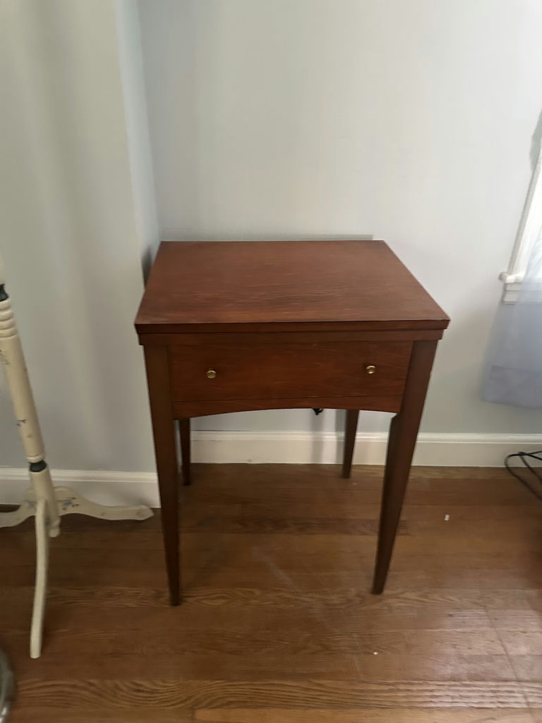 Wooden Sewing Machine Cabinet Table - image 1 of 4