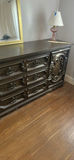 Dark Wood Dresser with Carved Cabinet Doors - thumbnail 2 of 4