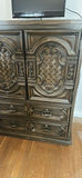 Vintage Carved Oak Dresser Cabinet - thumbnail 2 of 4