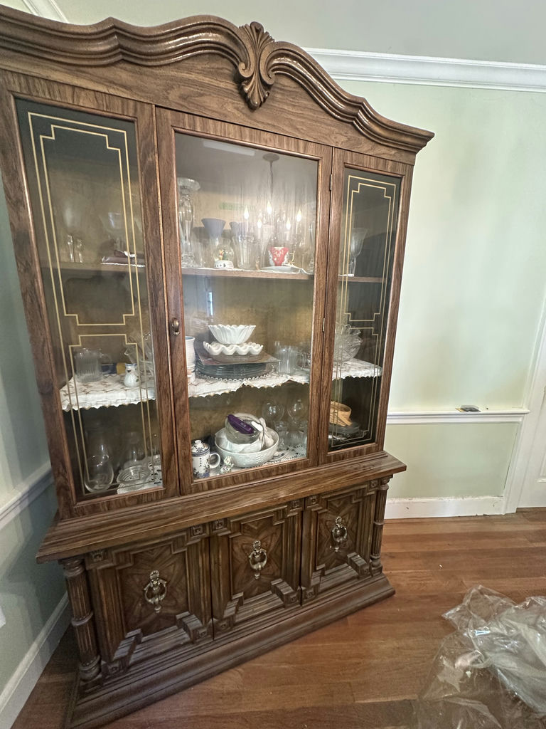 Traditional Wood China Cabinet and Hutch - image 2 of 2