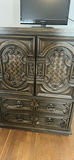 Vintage Carved Oak Dresser Cabinet - thumbnail 1 of 4