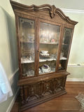 Traditional Wood China Cabinet and Hutch - thumbnail 1 of 2
