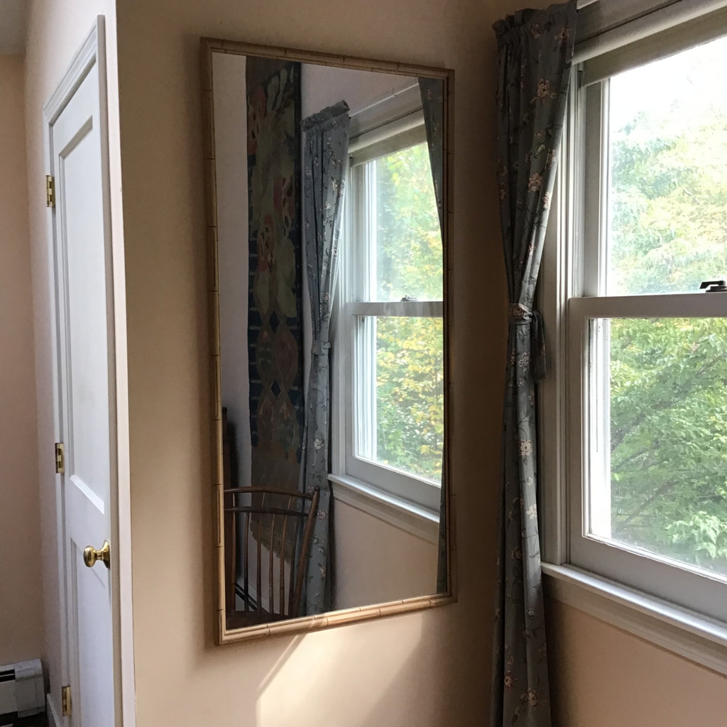 Large Bamboo-Design Framed Mirror - image 1 of 3