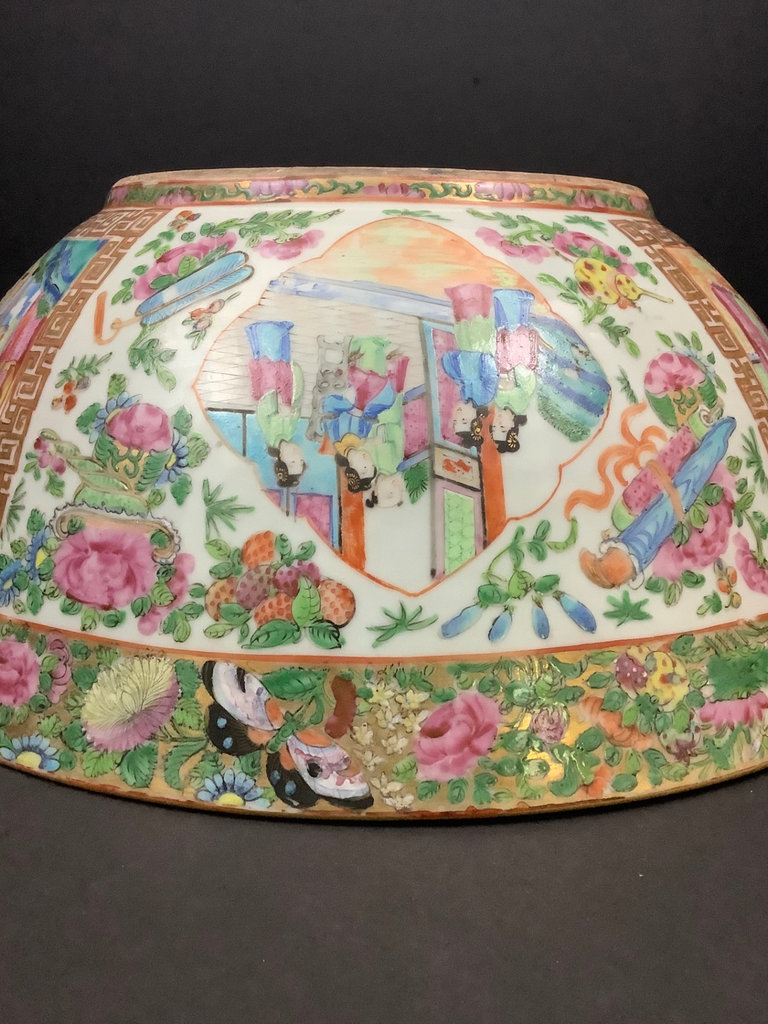 Antique Famille Rose Bowl w/ Stand - image 7 of 10