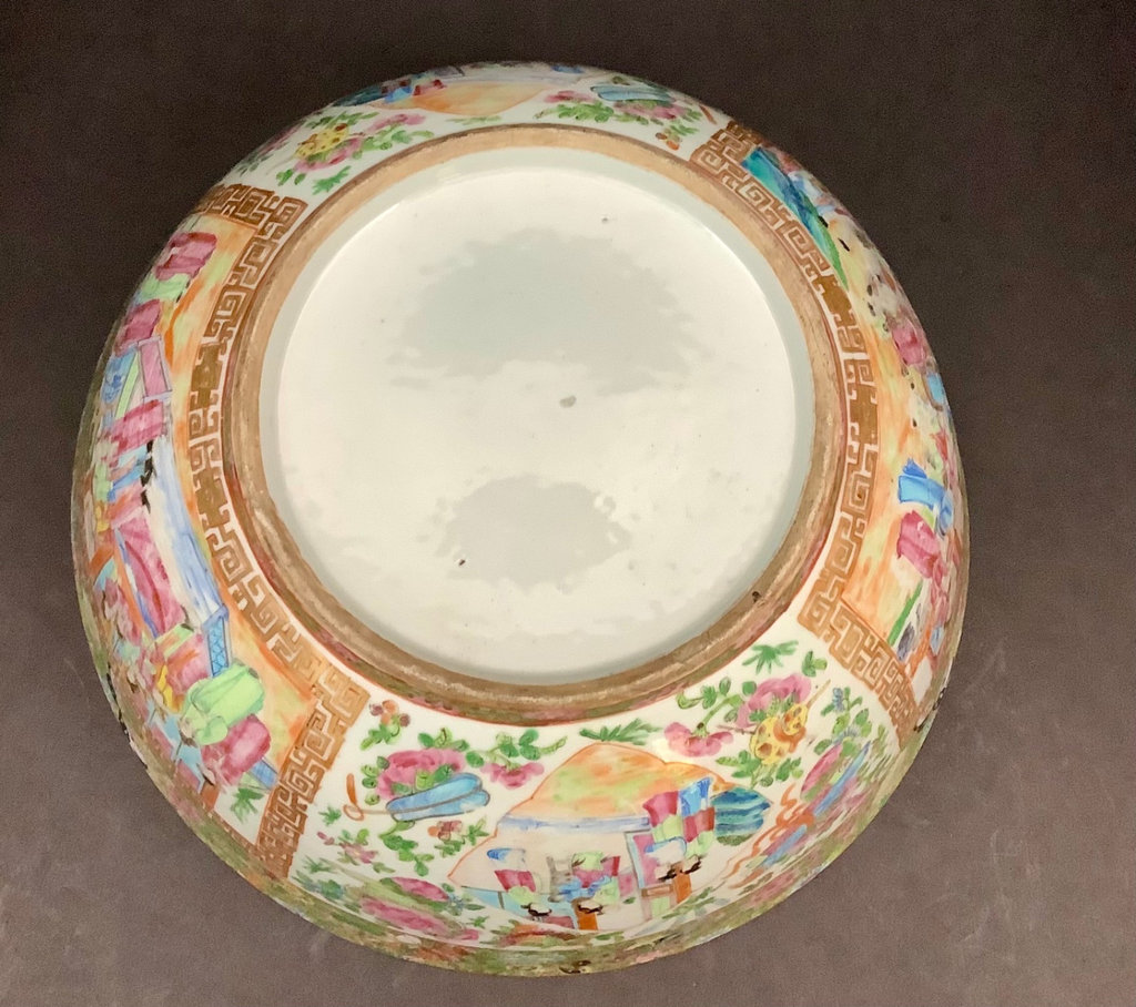Antique Famille Rose Bowl w/ Stand - image 6 of 10