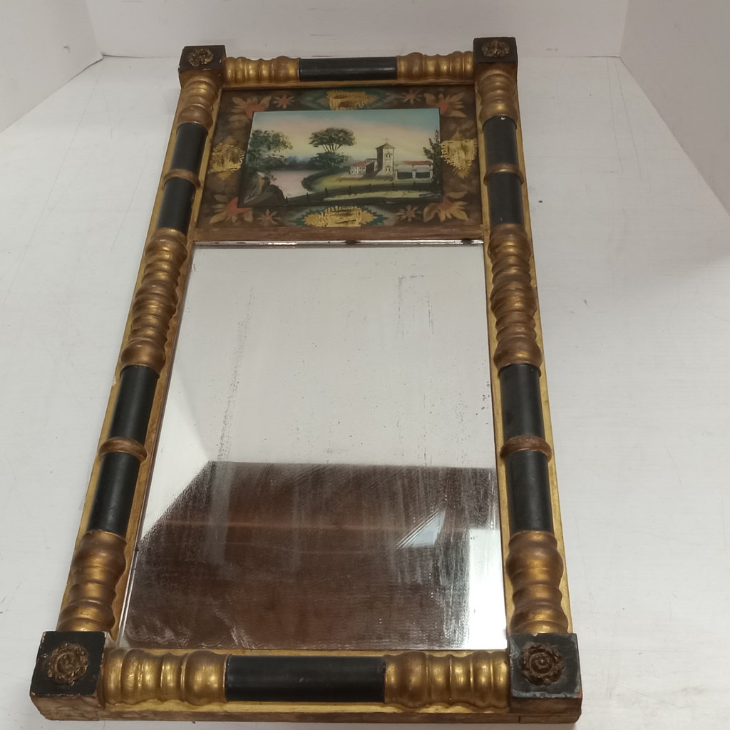 Antique Federal Reverse Painted Mirror - image 2 of 11