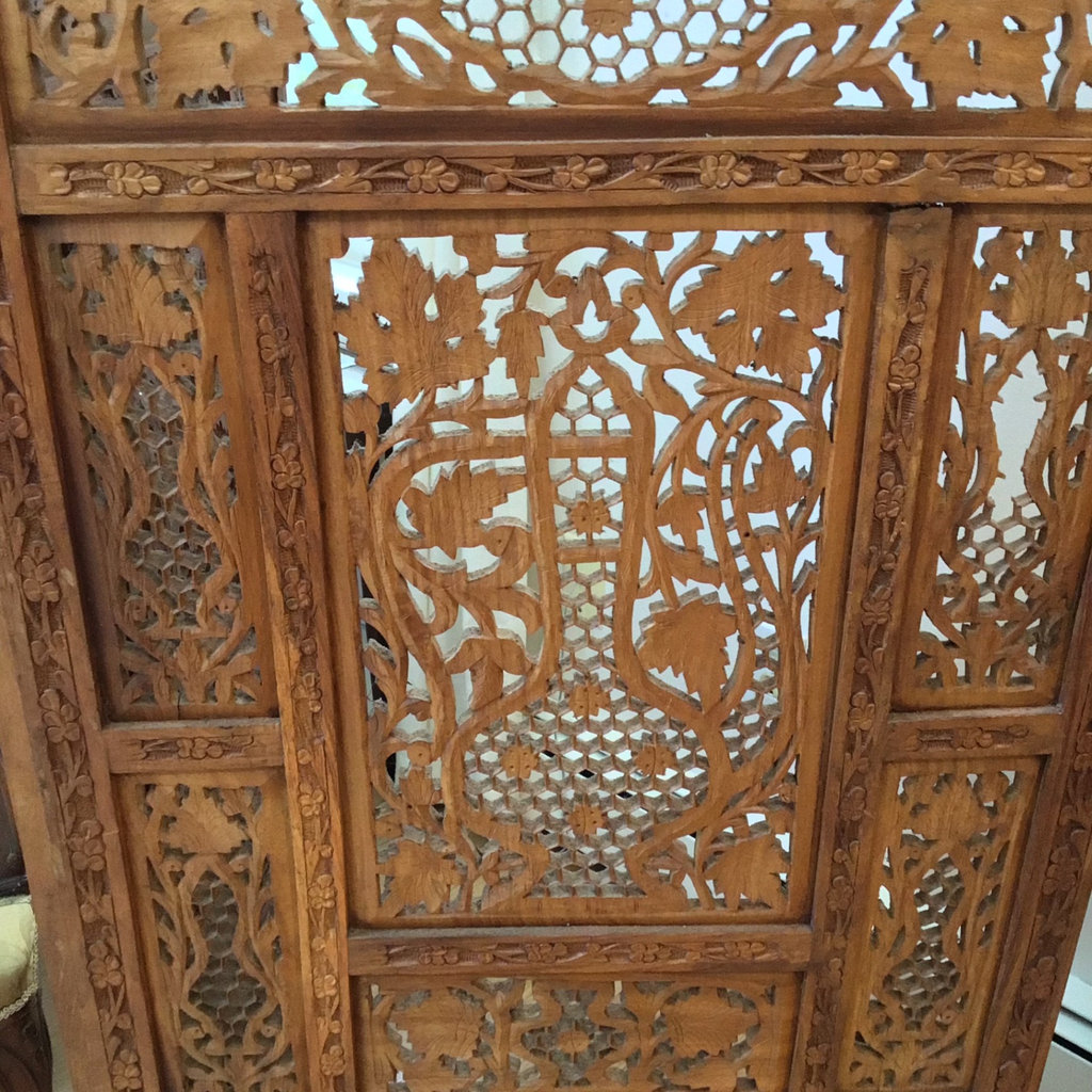 Wooden Carved Moroccan Screen  - image 4 of 9