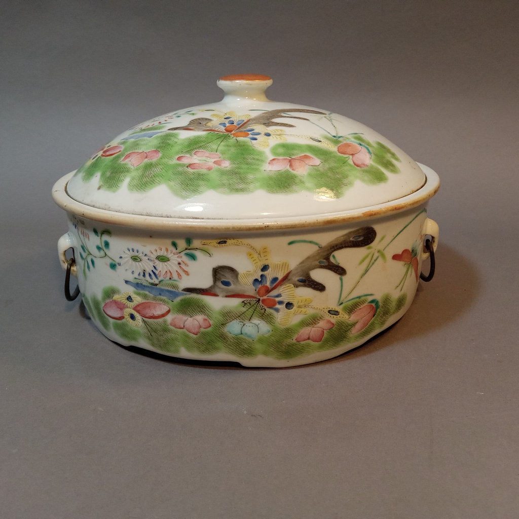 19th Century Chinese Famille Rose Covered Bowl - image 1 of 13