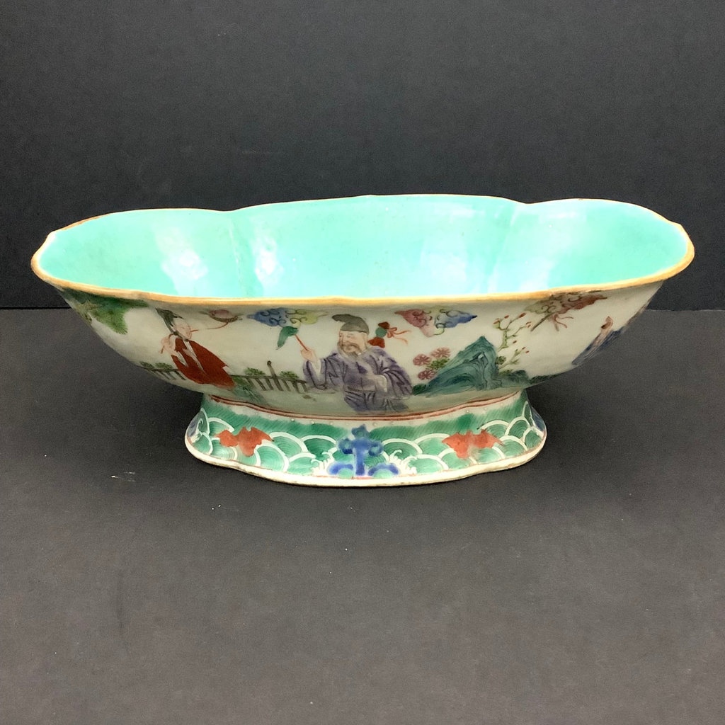 Antique Chinese Turquoise Bowls  - image 2 of 12