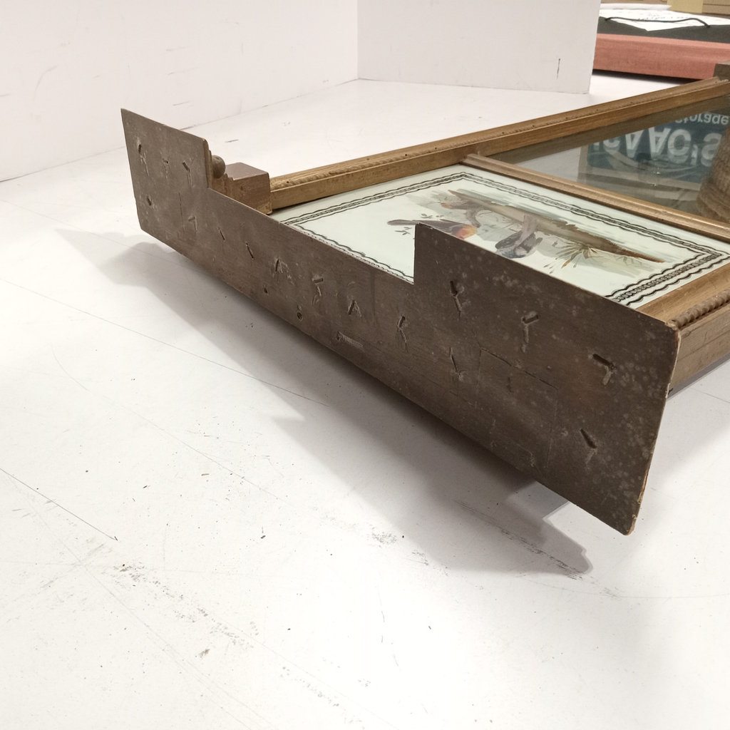 Antique Trumeau Reverse Painted Mirror - image 11 of 11