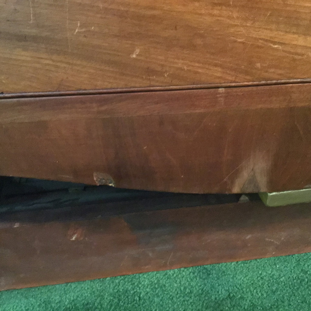 Vintage Wood Dresser With Brass Pulls - image 7 of 8