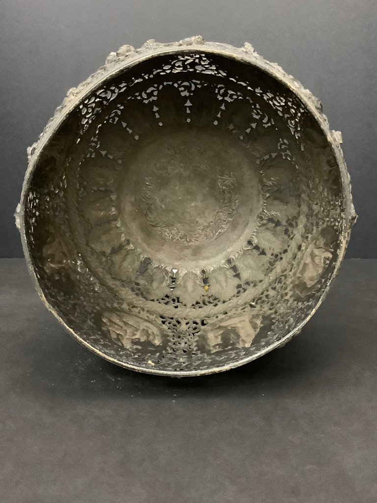 Burmese Filagree Repousse Silver Plate Bowl - image 3 of 8
