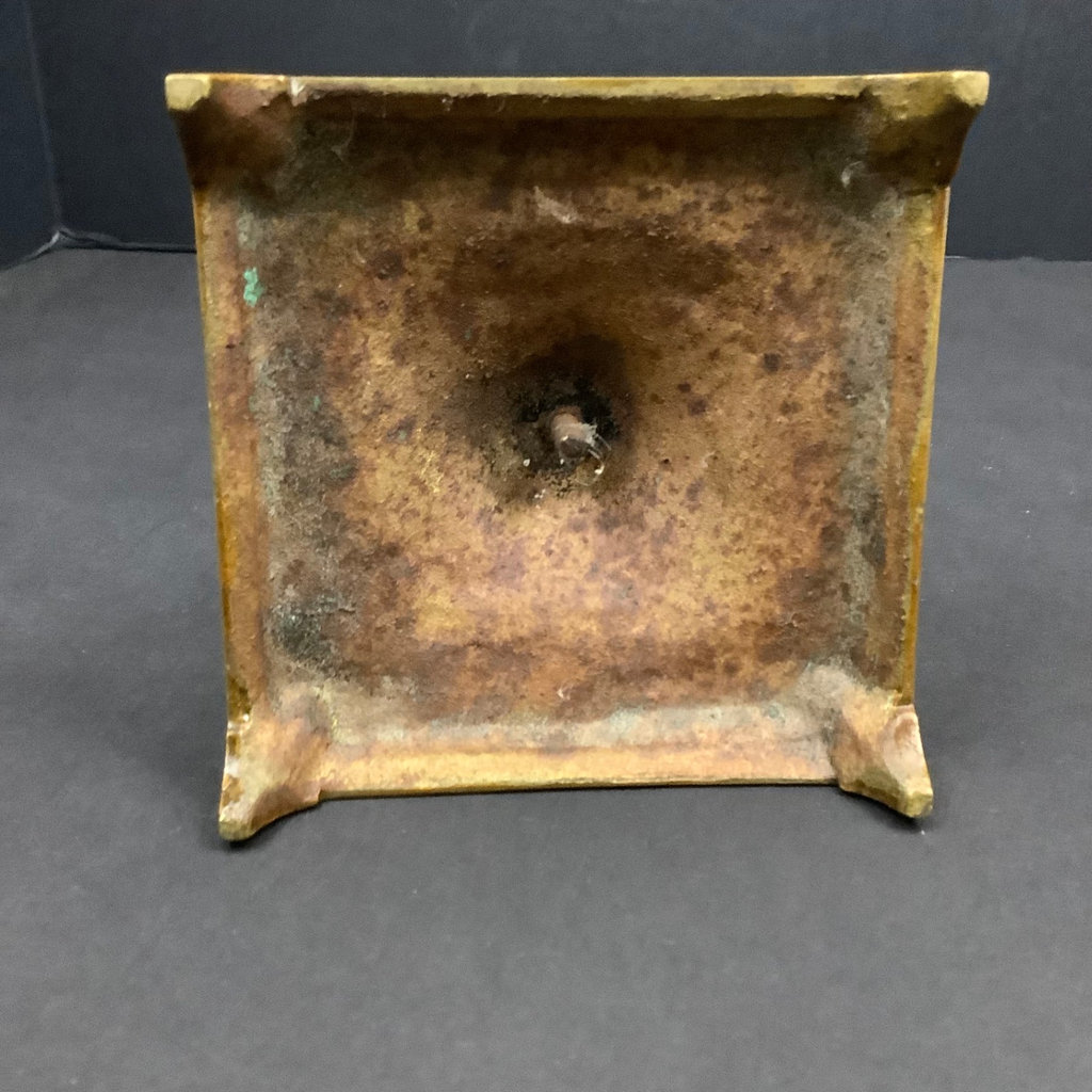 Antique Longwy Faience & Brass Candleholders  - image 7 of 7