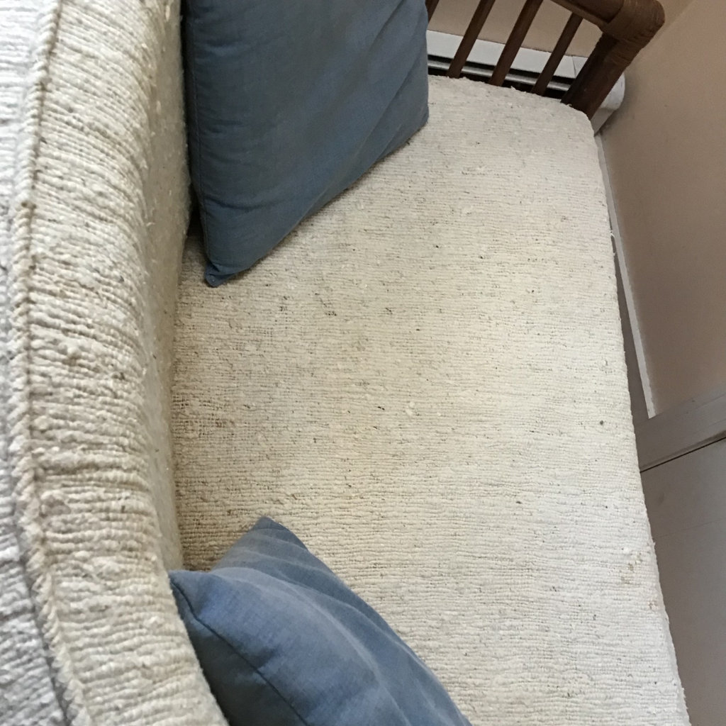 Bamboo and Boucle Upholstered Wide Chair - image 5 of 5