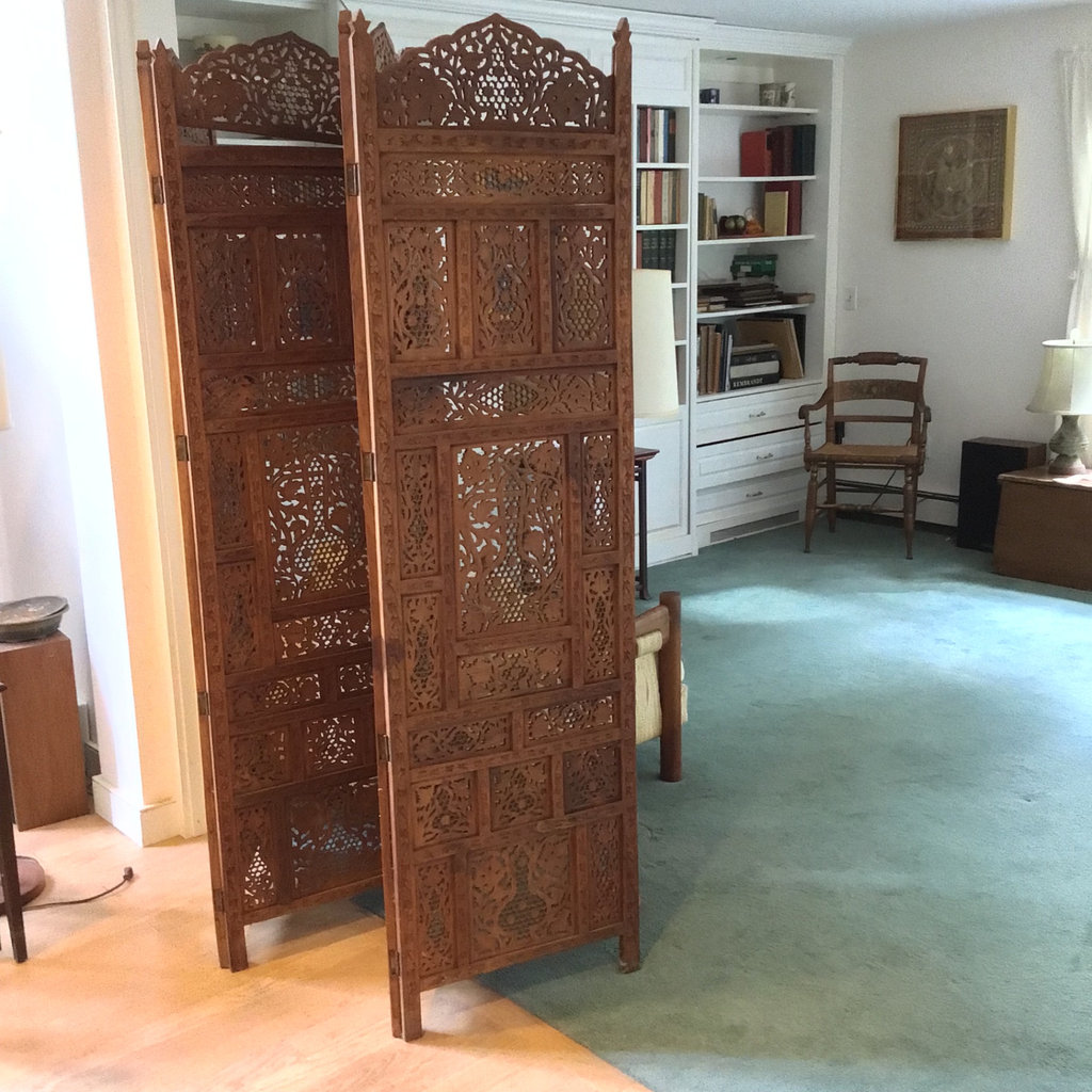 Wooden Carved Moroccan Screen - image 1 of 6