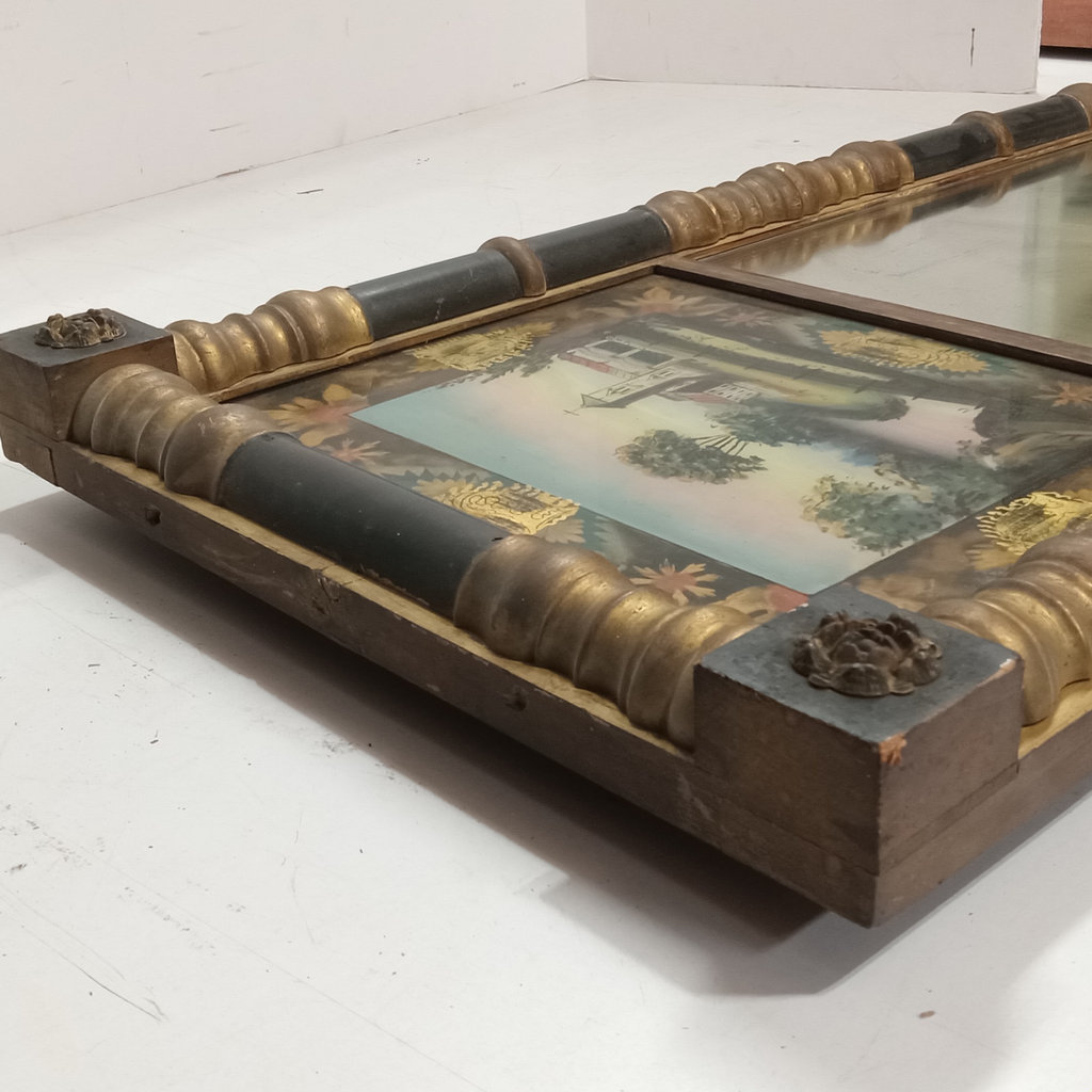 Antique Federal Reverse Painted Mirror - image 9 of 11