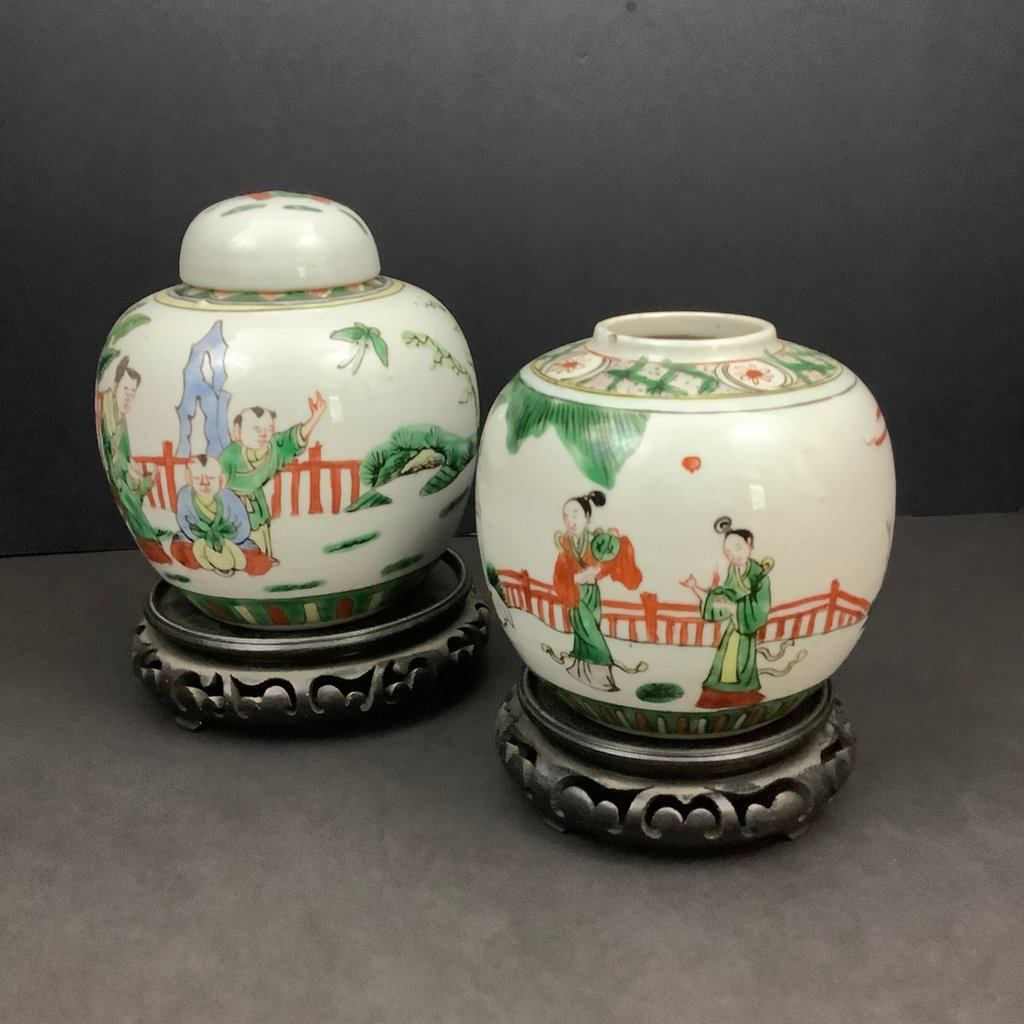 Pair of Small Chinese Ginger Jars - image 1 of 10