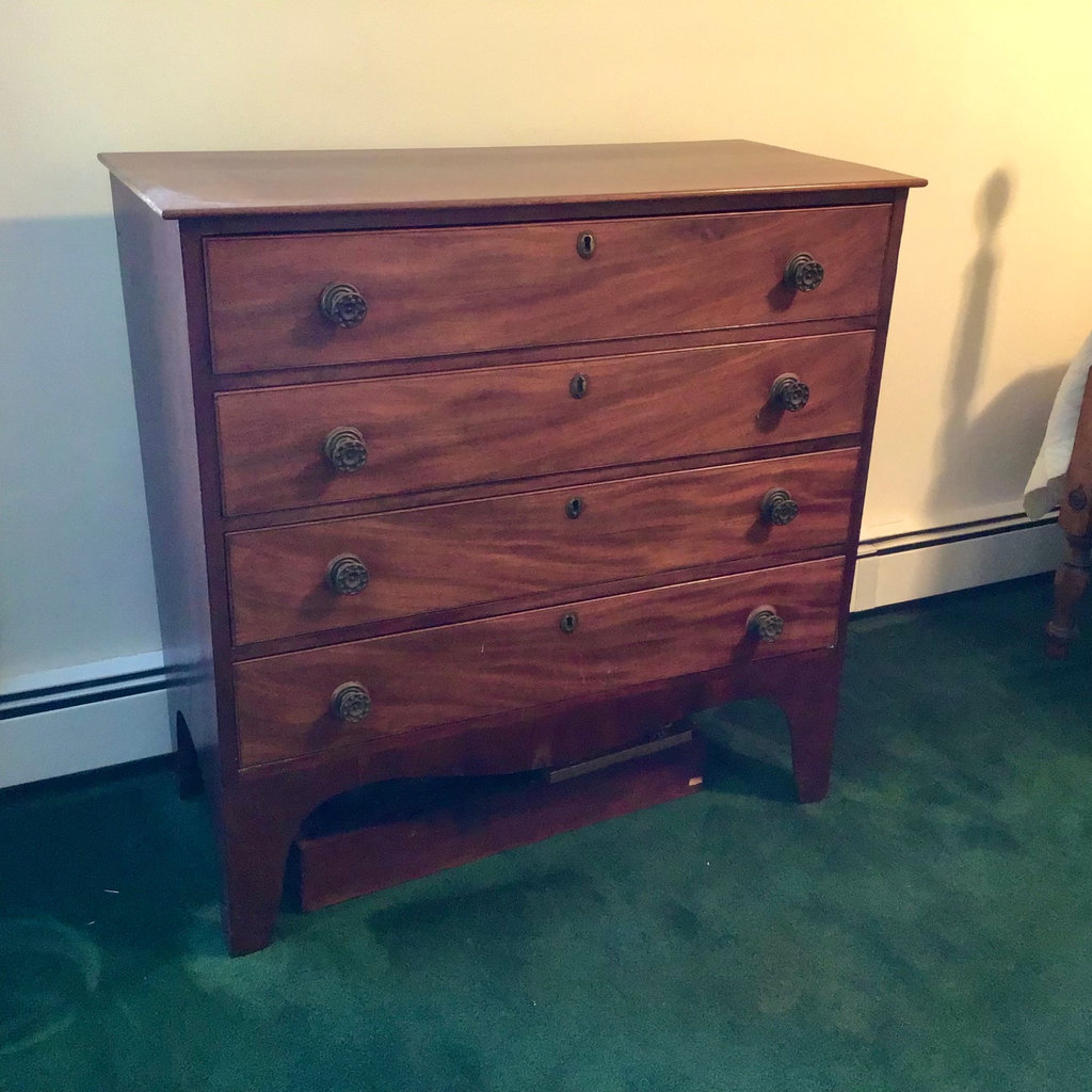 Vintage Wood Dresser With Brass Pulls - image 1 of 8