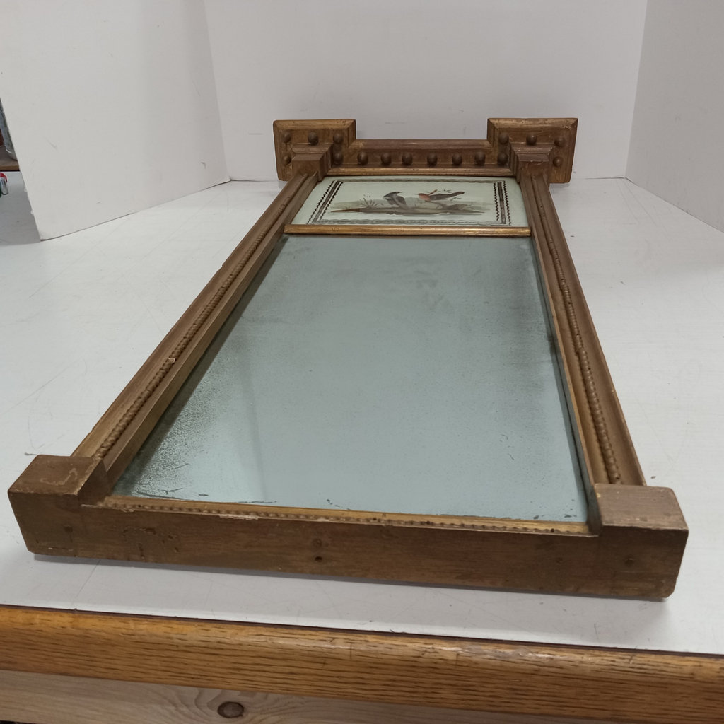 Antique Trumeau Reverse Painted Mirror - image 3 of 11