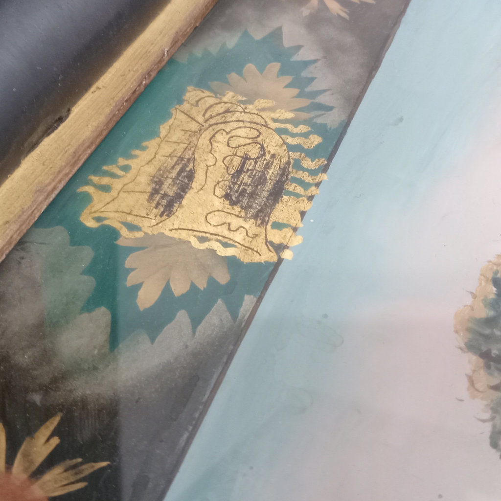 Antique Federal Reverse Painted Mirror - image 10 of 11