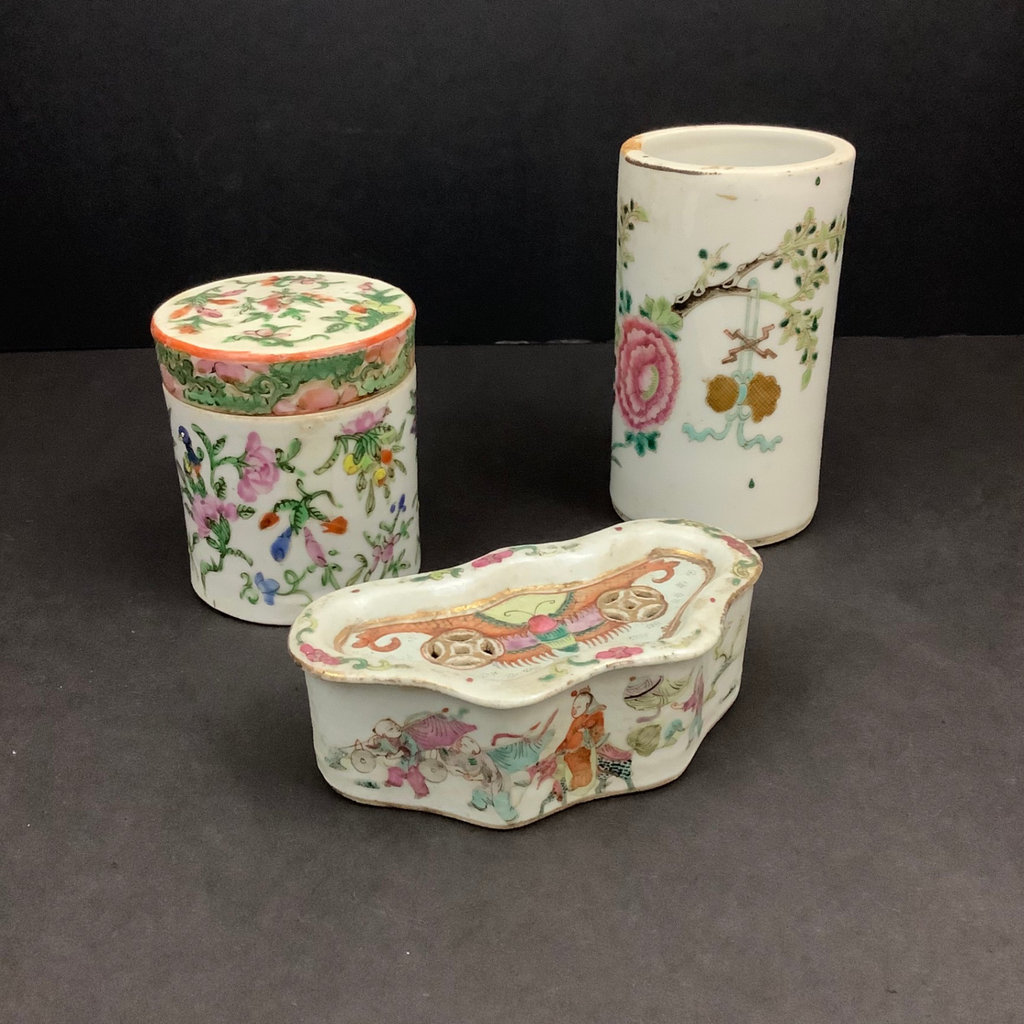 Chinese Brush Pot, Canister, Incense Burner - image 1 of 12