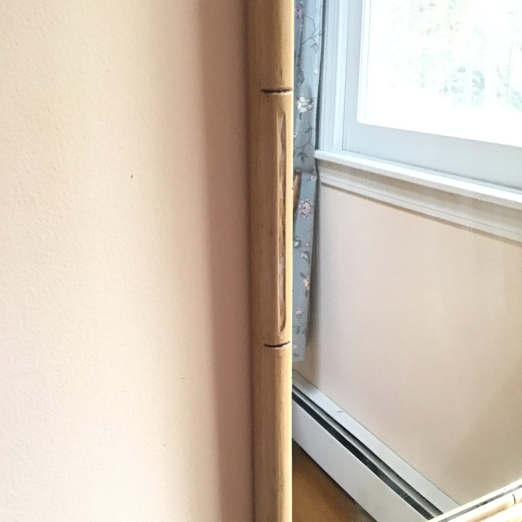  Large Bamboo-Design Framed Mirror - image 2 of 3