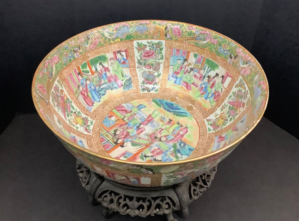 Antique Famille Rose Bowl w/ Stand - image 1 of 10