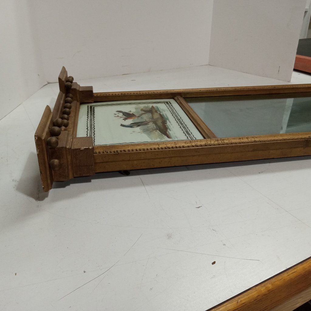 Antique Trumeau Reverse Painted Mirror - image 10 of 11