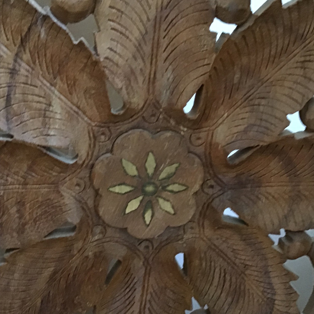 Moroccan Wood Screen with Inlay - image 4 of 6