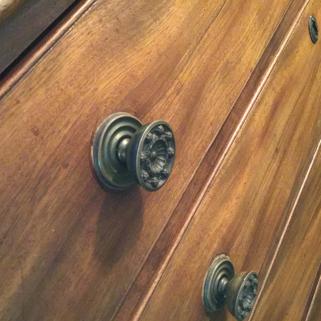 Vintage Wood Dresser With Brass Pulls - image 3 of 8