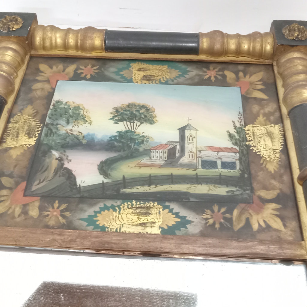 Antique Federal Reverse Painted Mirror - image 1 of 11