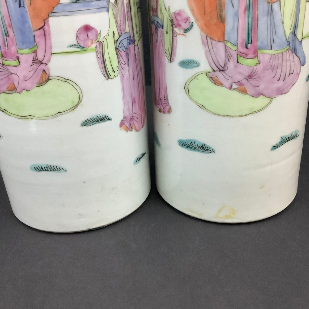 Tall Chinese Vases - image 6 of 10