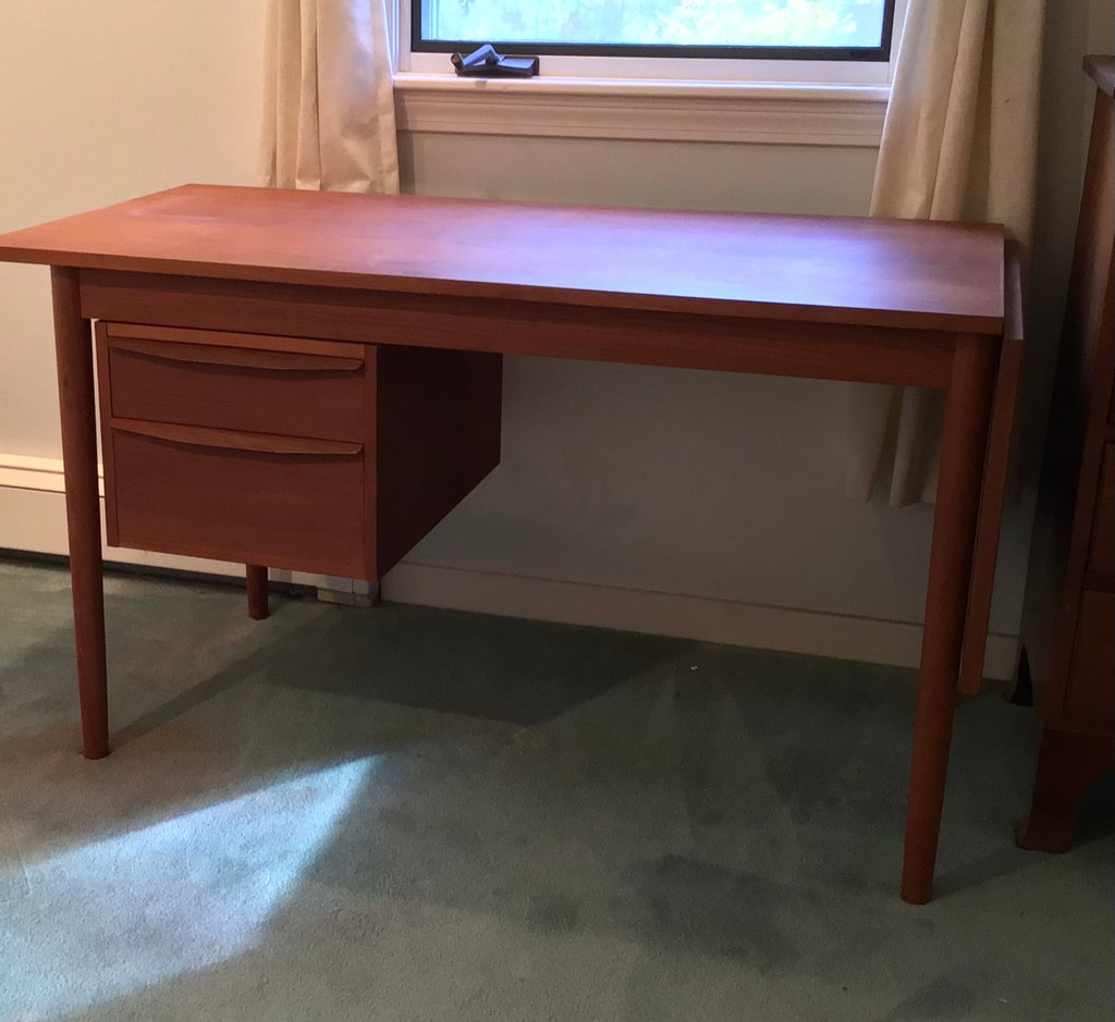 Danish Modern Teak Desk & Chair - image 1 of 13